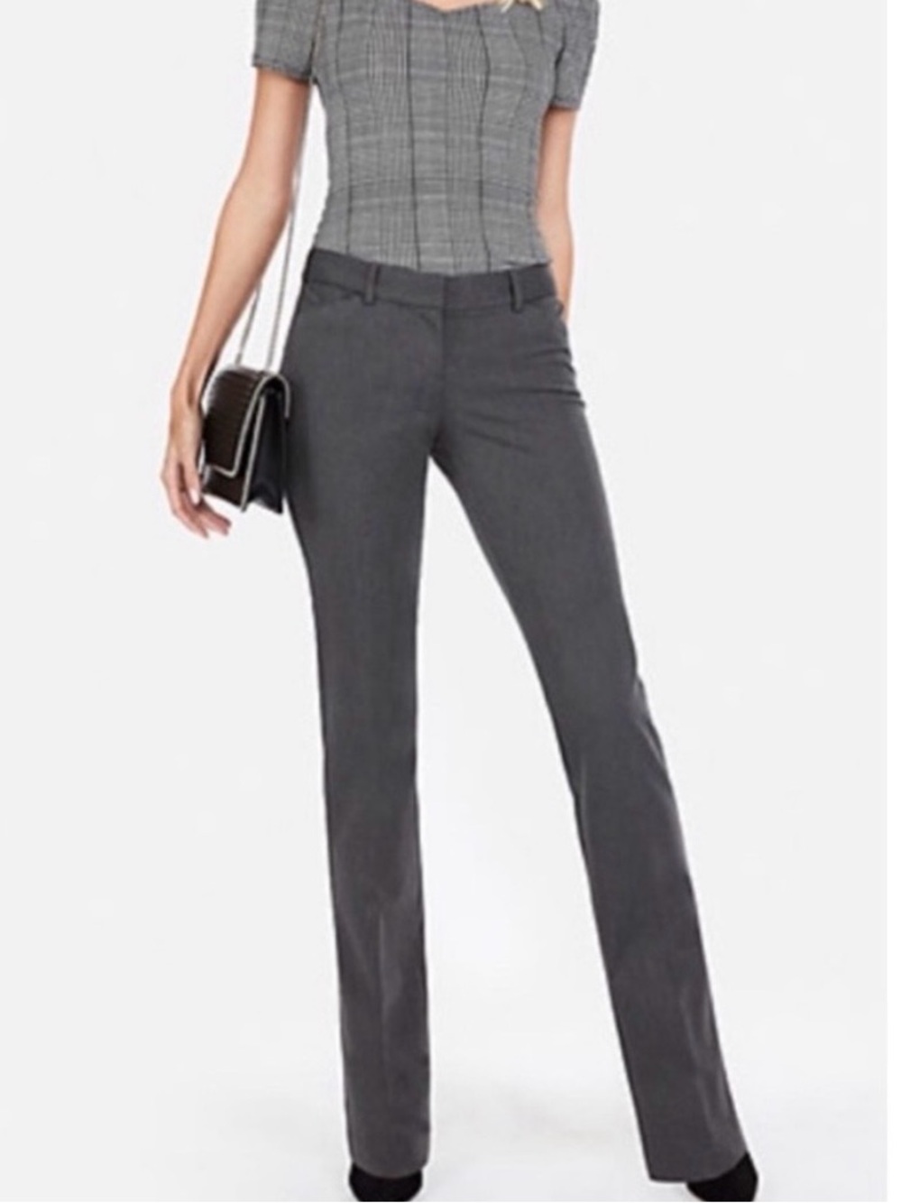 Express Editor gray bootcut pants Size 4L Preppy Office Work pants Dress pants
